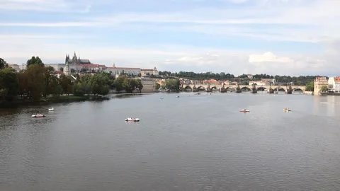 Panorama of Prague Stock Footage 140990529