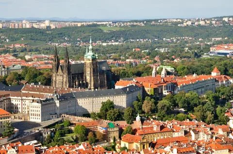 Panorama of prague 库存照片