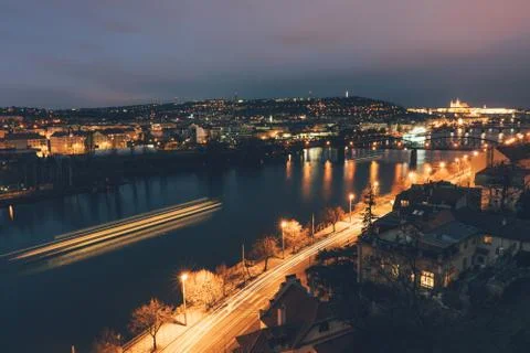 Panorama of Prague Stock Photos