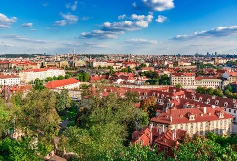Panorama of Prague Stock Photos