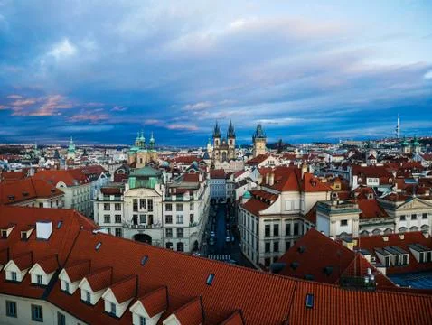 Panorama of Prague Stock Photos