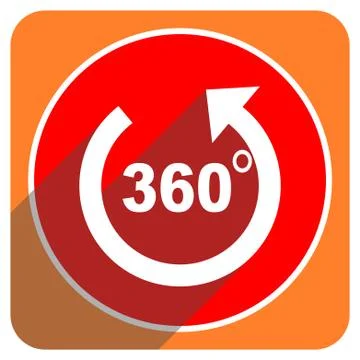 Panorama red flat icon isolated.. Stock Illustration