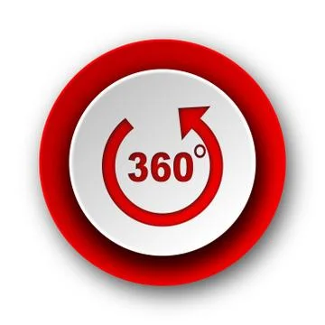 Panorama red modern web icon on white background. 库存插图