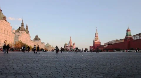 Panorama of Red Square in the evening, Moscow, Russia Video stock 61787697