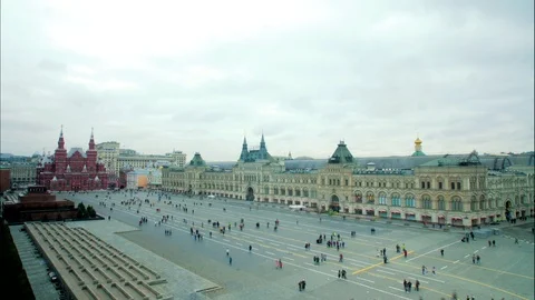 Panorama of Red Square Stock Footage 106958038