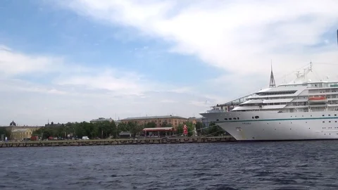 Panorama of Riga (Latvia). View from the river Stock Footage 95002003