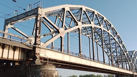 A panorama of Riga from the level of the canals and the Daugava River Stock Footage 275888423