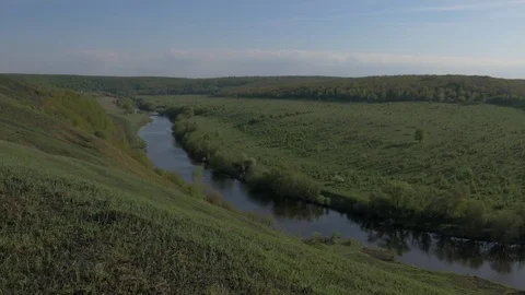 Panorama of the river Stock Footage 83207003