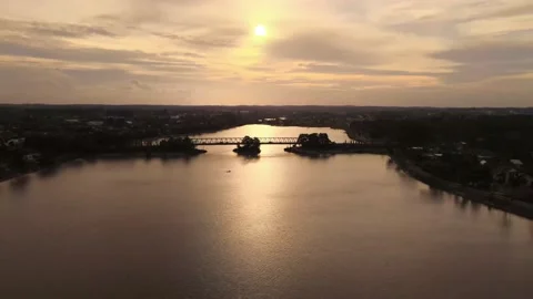 Panorama on the river 스톡 동영상 170556181