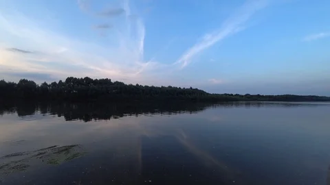 Panorama of the river Oka Stock Footage 81672466