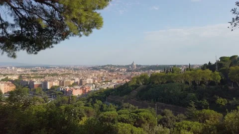 Panorama of Rome from Monte Mario. Stock Footage 138668839
