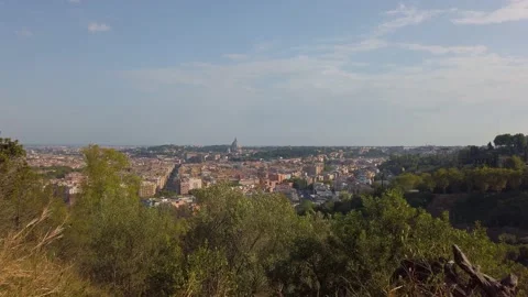Panorama of Rome from Monte Mario. Stock Footage 138668859