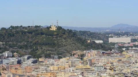 Panorama of Rome from the observation deck of the dome of St. Peter's Basilic Stock Photos