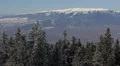 Panorama Scenery Pan Right Great Winter Mountain Sight Xmas Concept Background HD Footage