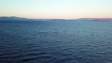Panorama of the Sea with Calm Waves Stock Footage 239160150