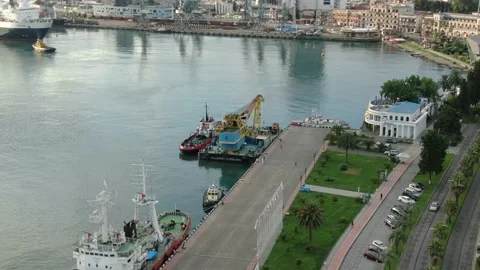 Panorama seaview. Boats in the sea.Mountain landscape. Stock-Footage 237166328