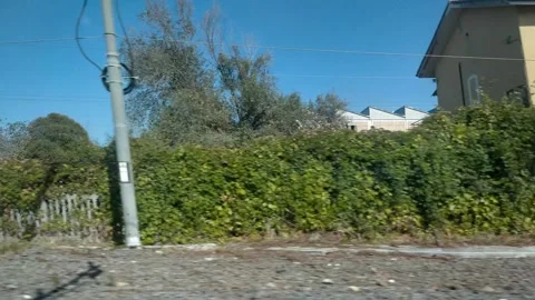 Panorama seen from the moving train Stock Footage 252184997