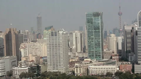 Panorama Shanghai Stock Footage 46435393