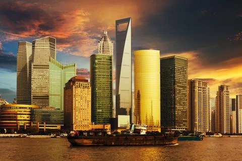 Panorama of shanghai Stock Photos