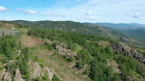 The panorama shot the mountain. 스톡 동영상 112095535