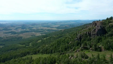 The panorama shot from the mountain. 스톡 동영상 112096254