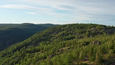 The panorama shot over the highlands. Stock Footage 112919980