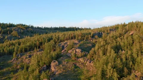 The panorama shot over the mountain. Stock Footage 112923783