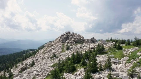 The panorama shot over the mountain. Stock Footage 114055980