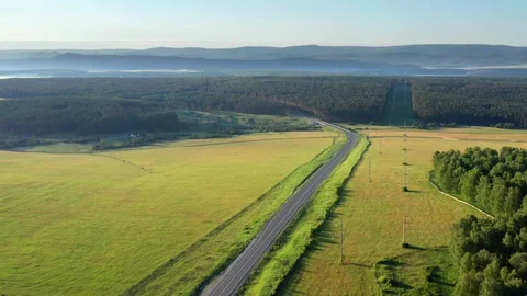 The panorama shot of the road. Stock Footage 112653419