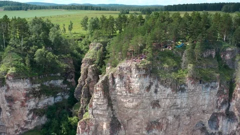 The panorama shot of the rocks. 스톡 동영상 112927772