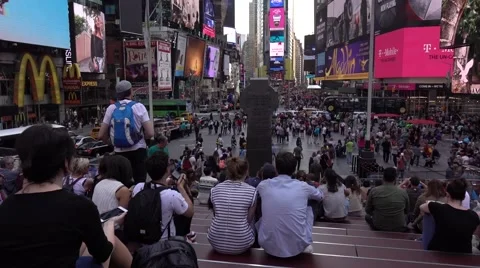 Panorama. Skyscrapers at Time square.  New York city. Stock Footage 63496122