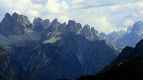 Panorama of snow-covered mountains 2 Stock Footage 122094565