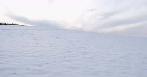 Panorama of snowy mountains shoot on cloudy day Stock Footage 201787395
