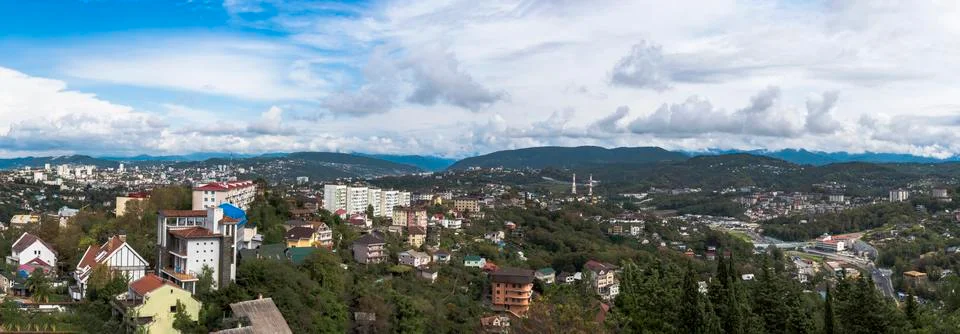 Panorama of Sochi Stock Photos