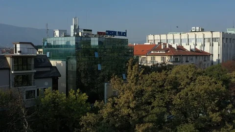 Panorama of Sofia from Doctor's Garden Stock Footage 117052992