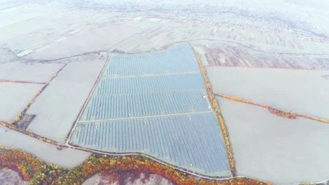 Panorama solar panel, Red oak Stock Footage 171675341