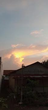 Panorama Sore Hari 스톡 사진