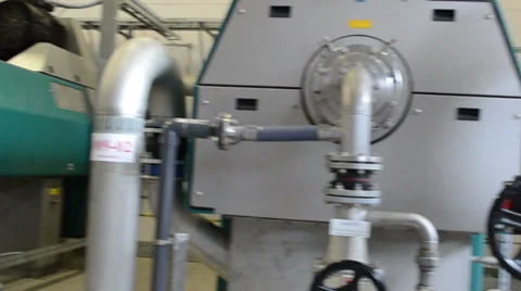 Panorama of special sludge digesters storage dry equipment tools Video stock 35974402