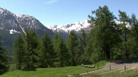 Panorama Spring Mountains Stock Footage