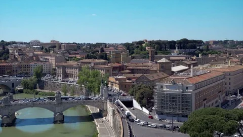 Panorama from St. Angelo Stock Footage 75351708