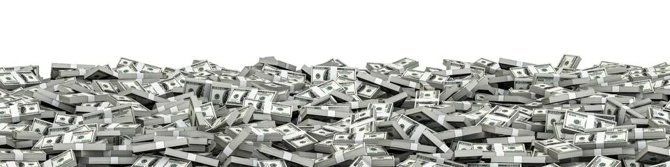 Panorama stacks dollars Illustrazione stock