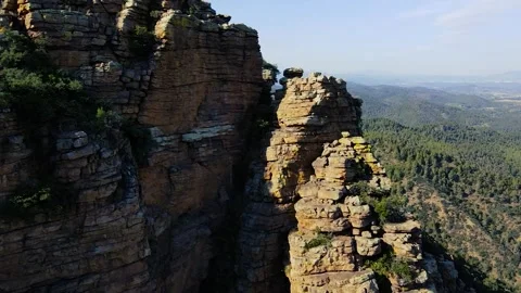 Panorama of stone mountain range Stock Footage 241245900