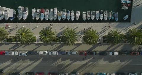 Panorama at sunset of the city Split Stock Footage 172591507