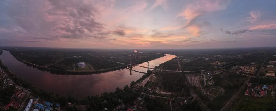 PANORAMA SUNSET Stock Photos