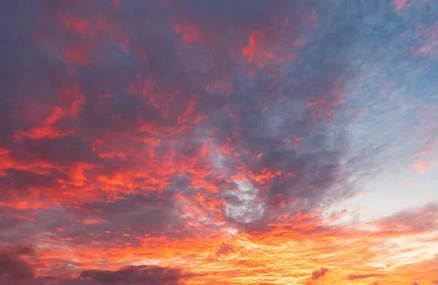 Panorama sunset sky and cloud background Photos