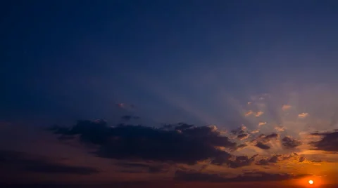 Panorama of the sunset with the sun Stock Footage 41232554