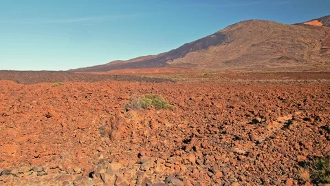 Panorama of surface of the planet Mars, concept. Red stone covering, high Video stock 121909695