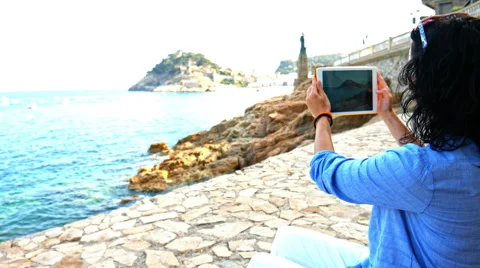 Panorama by tablet 스톡 동영상 52441113