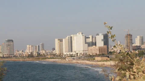 Panorama of Tel Aviv Stock Footage 22756466