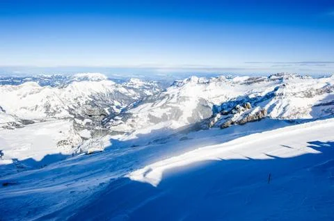 Panorama from titlis Stockfoto's